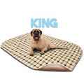 Lennypads Lennypads 4872LPT 48 x 72 in. King Size Washable Pet Pad - Tan Plaid 4872LPT